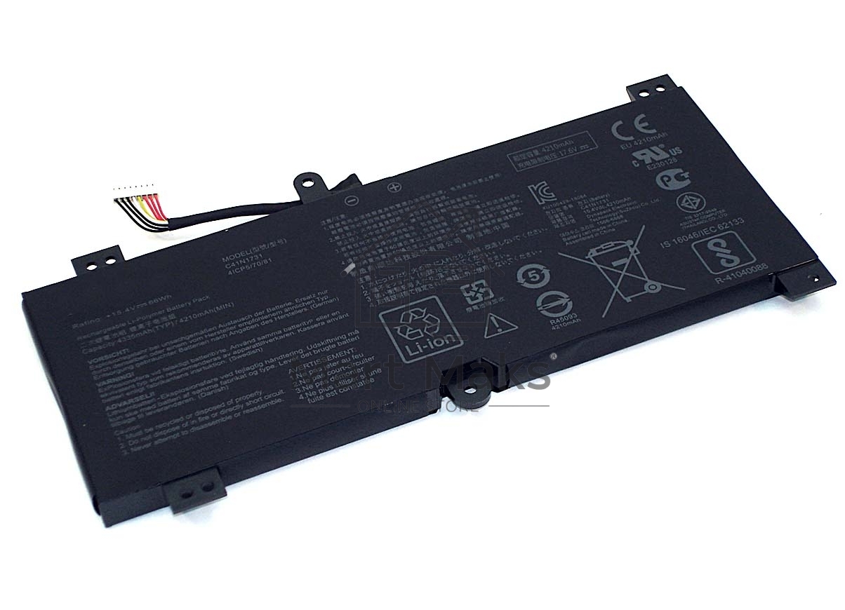 Аккумуляторная батарея для ноутбука Asus GL504 (C41N1731) 15.4V 66Wh 4335mAh