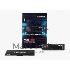 Накопитель SSD Samsung 990 PRO, 1000Gb, PCIe 4.0 x4, M.2 2280, NVMe, R/W 7450/6900