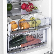 Встраиваемый холодильник Maunfeld MBF19369NFWGR LUX Inverter белый двухкамерный 257/84л морозилка снизу