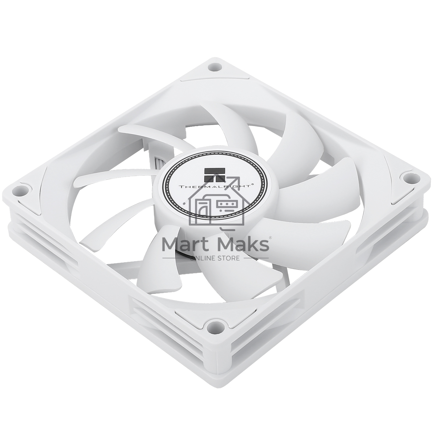 Вентилятор корпусный Thermalright TL-8015W (80x80x15mm, 4-pin PWM, 28.4CFM, 23.3dBA, 2200RPM, White)