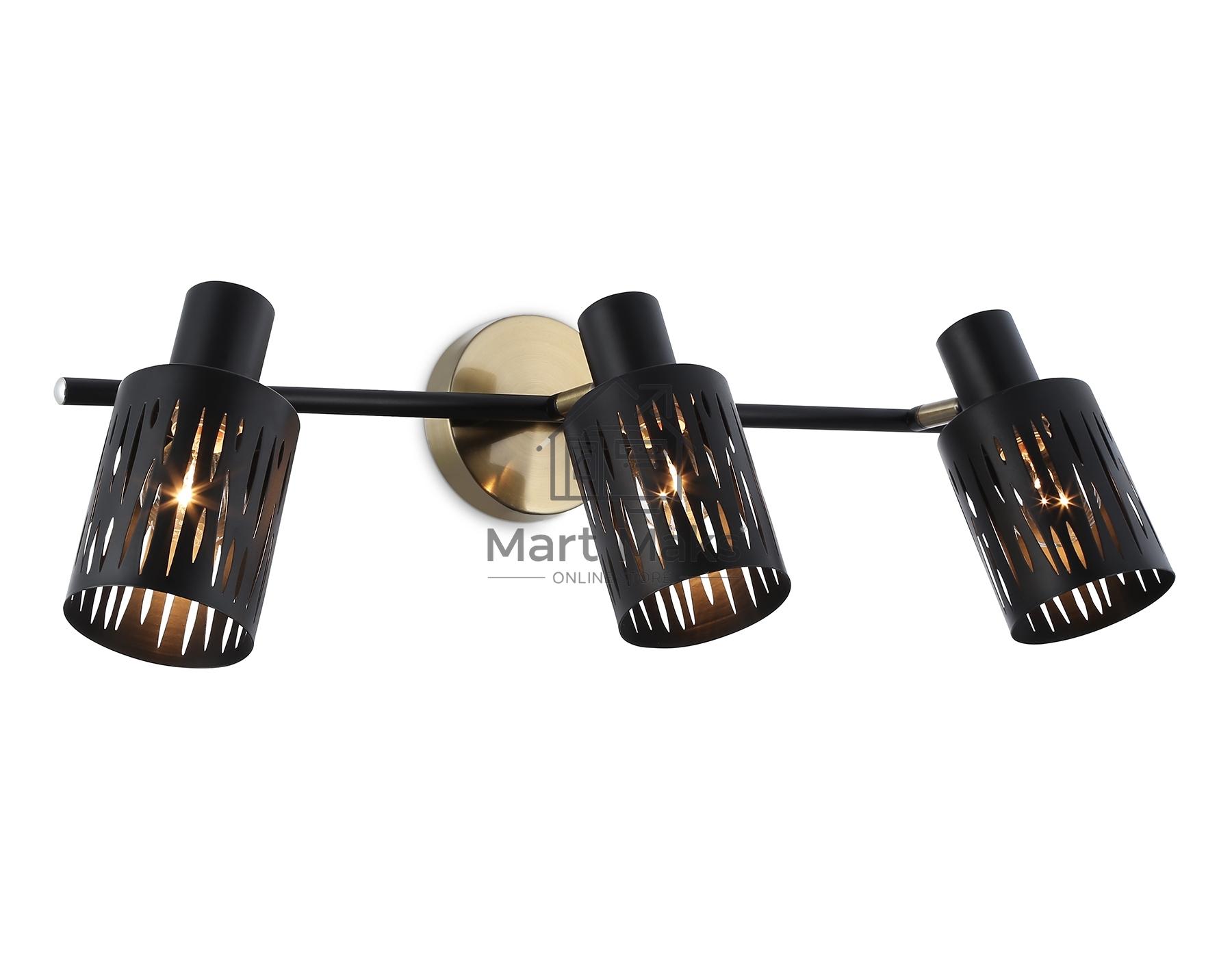 Светильник Ambrella light TR8669/3 BK/SB чёрный/бронза E14/3 max 60W 560*100*190