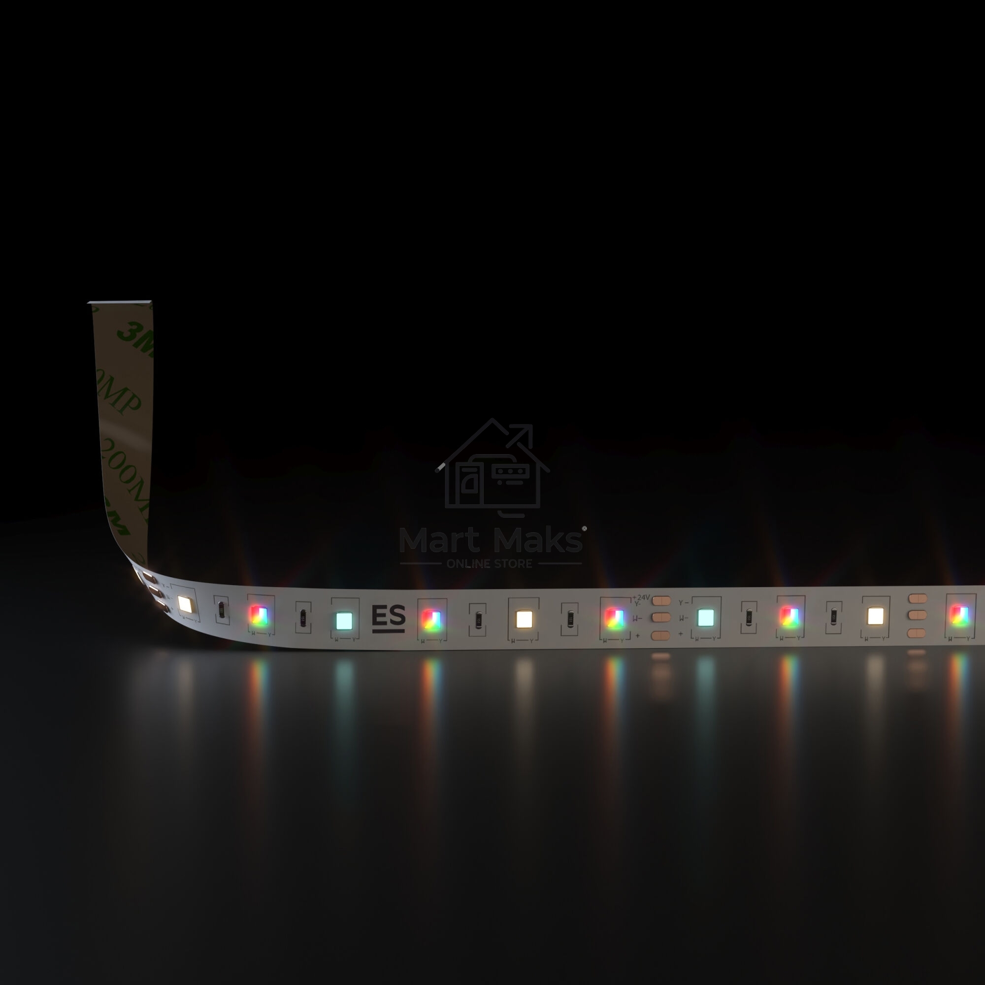 Лента светодиодная 60Led 14,4W IP20 RGB 4200K дневной белый (5050+5050 24V 60Led 14,4W IP20 RGBW)