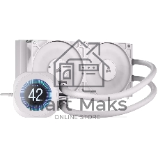 Система жидкостного охлаждения/ Water Cooling System Corsair NAUTILUS 240 RS LCD (240mm, White/ Fans: 2x120mm, 72.8CFM, 36dBA, 2100RPM/ S: 1851, 1700, AM5, AM4)