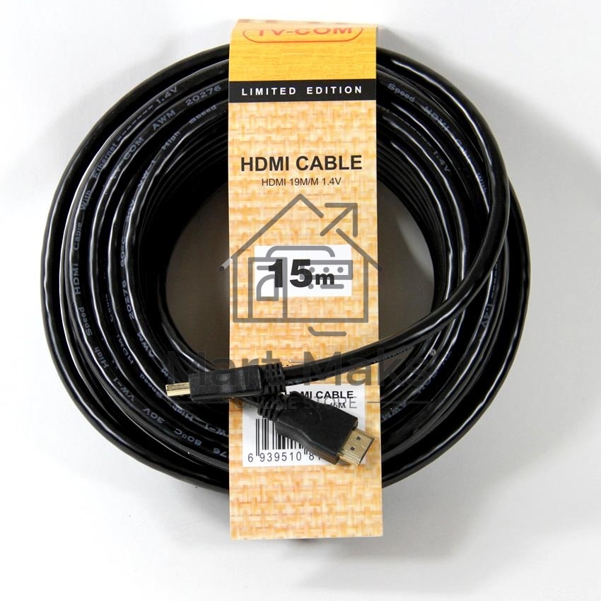 Кабель цифровой TV-COM HDMI19M to HDMI19M, V1.4+3D, 15m <CG150S-15M>