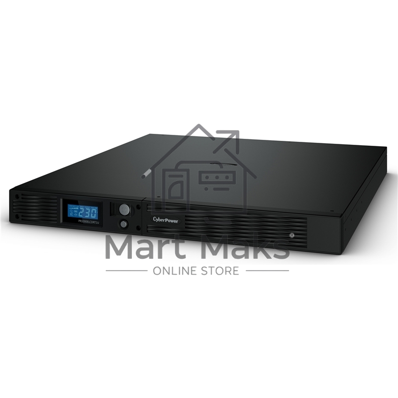 Источник бесперебойного питания Line-Interactive CyberPower PR1000ELCDRT1U 1000VA/800W USB/RS-232/EPO/SNMPslot (6 IEC С13)
