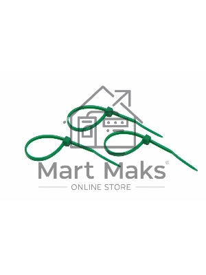 Хомут-стяжкa нeйлонoвая Rexant 100x2,5 мм, зеленая, упаковка 25 шт.