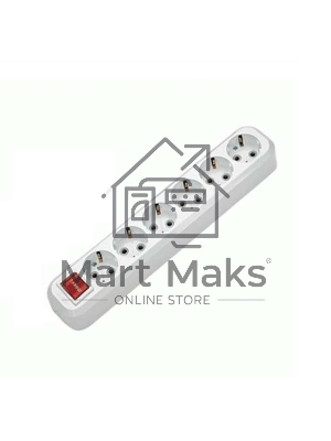 Колодка удлинителя MAKEL MGP231 6 гнезд с заземлением c выключателем