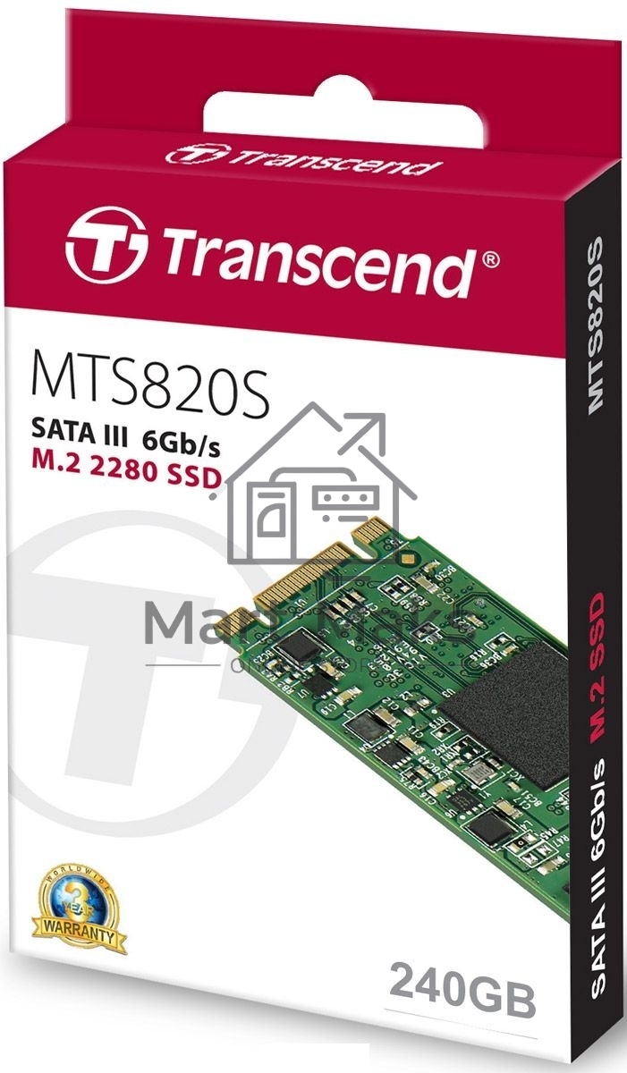 Накопитель SSD Transcend MTS820, 240GB, M.2, SATA III, R/W 550/420