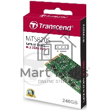 Накопитель SSD Transcend MTS820, 240GB, M.2, SATA III, R/W 550/420