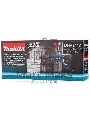Перфоратор Makita DHR241Z аккумуляторный SDS+ [DHR241Z 18В,Li-ion,3реж,1.9Дж,0-4000у\м,3.5кг,кор,б\акк и з\у,совместим с 4 Ач Li-ion