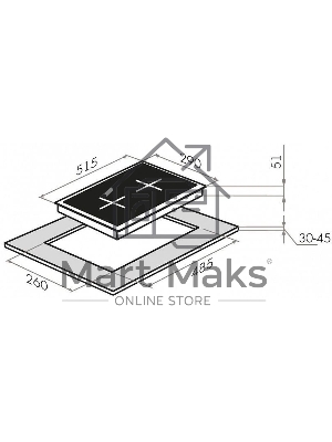 Газовая варочная панель Maunfeld EGHG.32.6CB/G