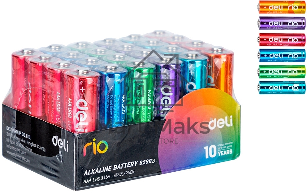 Батарея Deli Rio AA (4шт) спайка