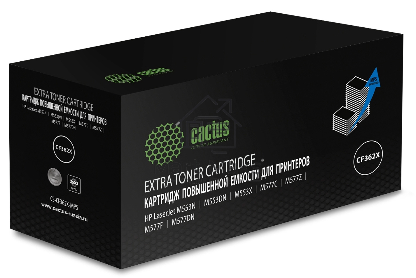 Картридж лазерный Cactus CS-CF362X-MPS, CF362XX желтый (18000 стр.) для HP CLJ M552dn/M553dn/M553N/M553x