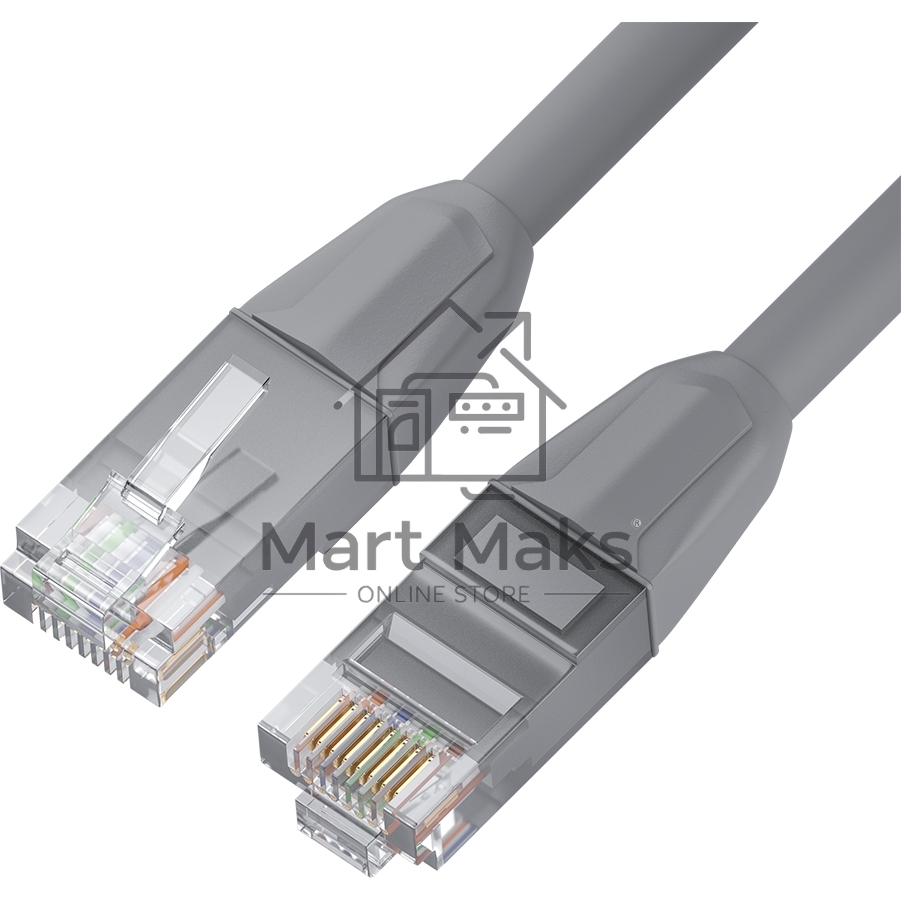 Патч-корд GCR прямой 7.5m LSZH UTP кат.6, серый, 24 AWG, литой без фиксатора, ethernet high speed, RJ45, T568B, GCR-52753