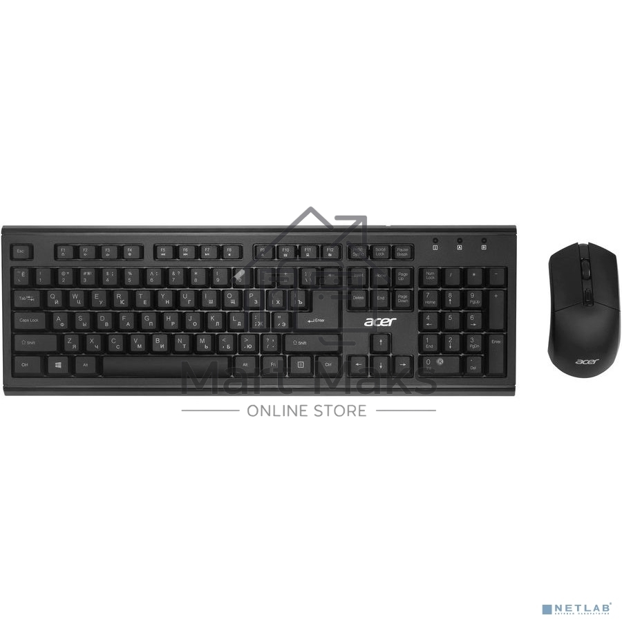 Клавиатура + мышь Acer OKR120 клав:черный мышь:черный USB беспроводная Multimedia