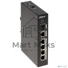 Коммутатор Dahua DH-PFS3106-4T, 4×100 Мбит/с + 1×1 Гбит/с + 1×1 Гбит/с SFP, неуправляемый
