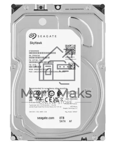 Жесткий диск Seagate HDD SATA 8Tb, SkyHawk Surveillance, 7200 rpm, 256Mb buffer, ST8000VX009, 1 year