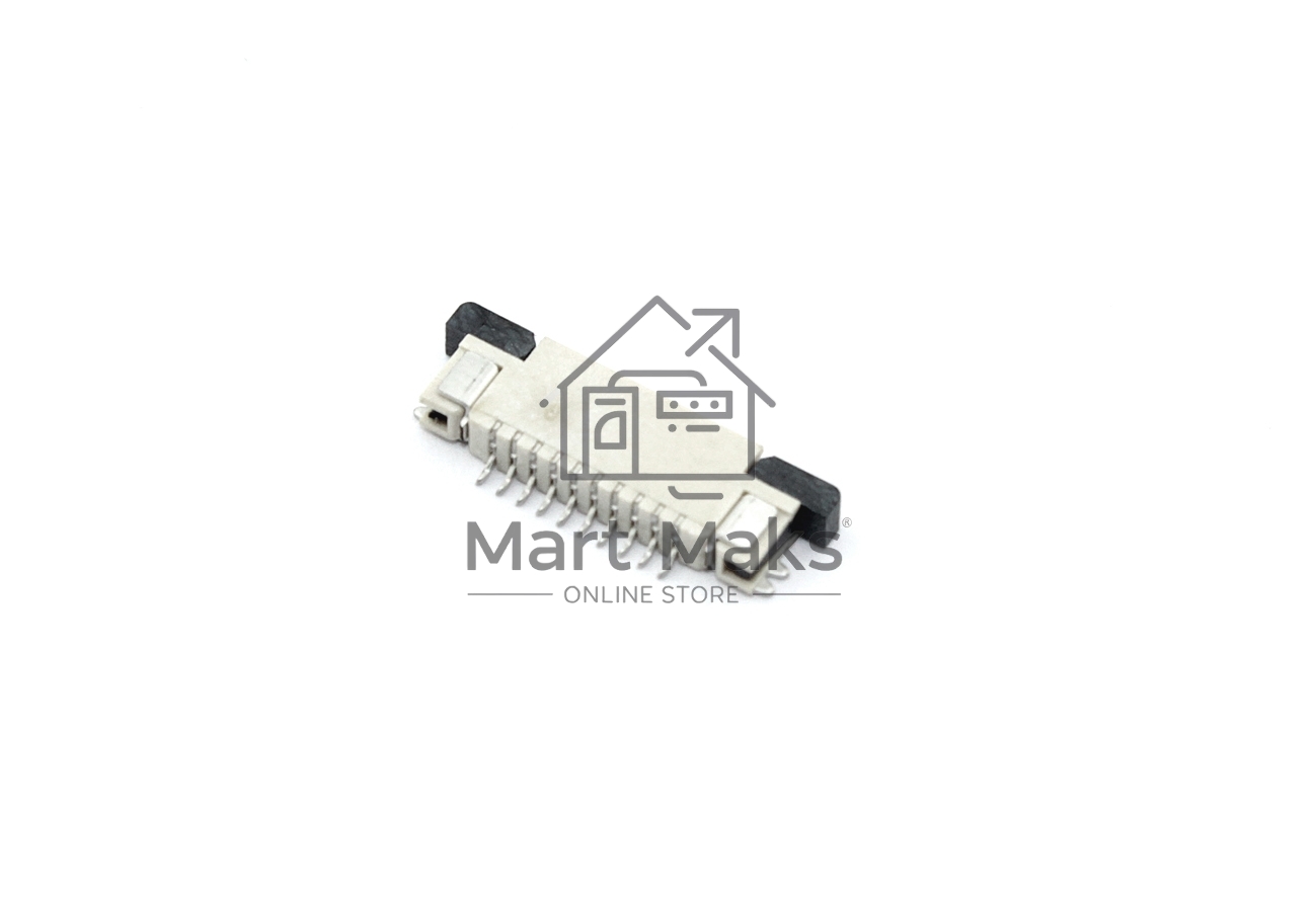 Разъем FPC  Half Coverage Top Contact 0.8K-BS-10PWB 10 pin высота 2мм шаг 0,8мм