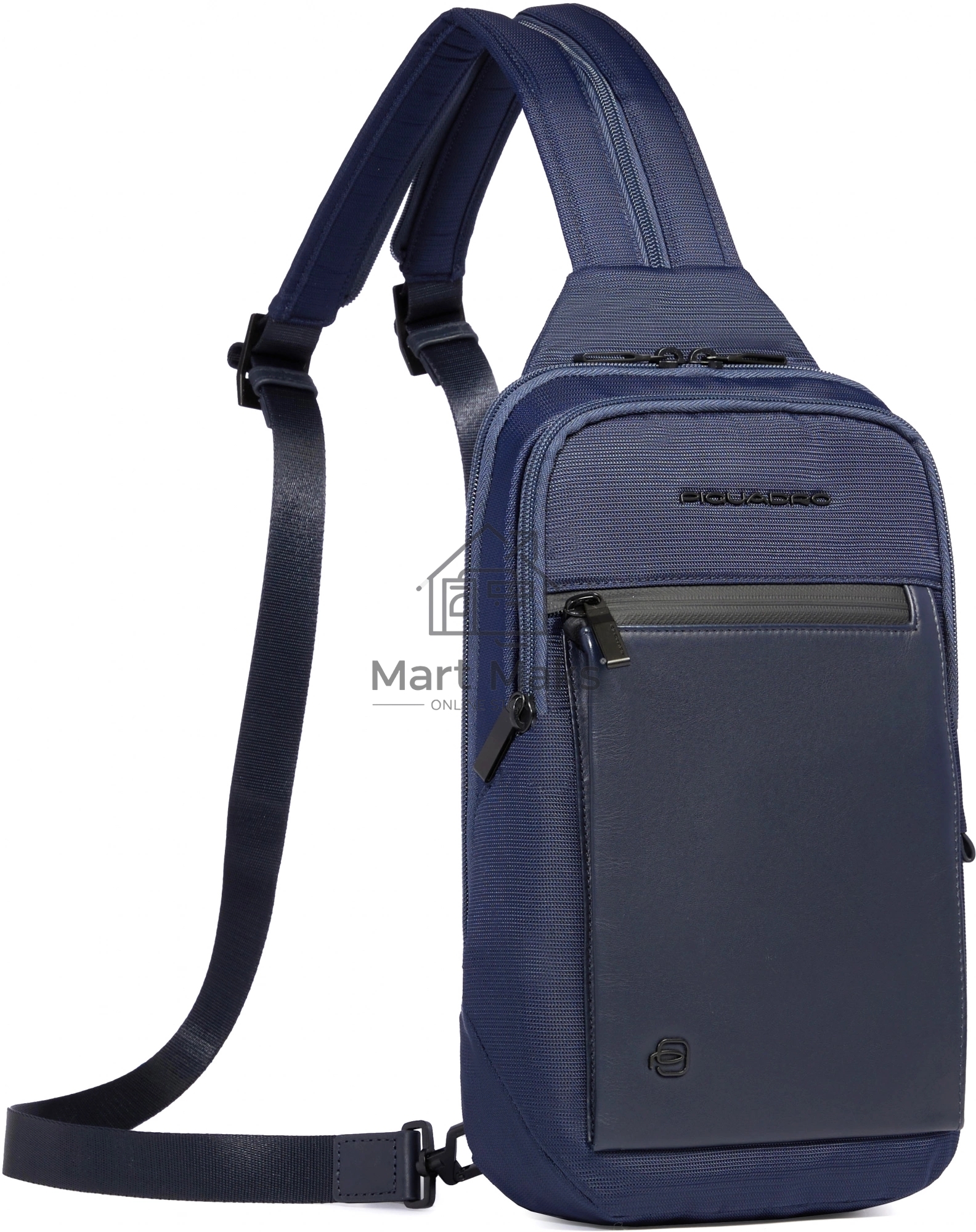 Рюкзак слинг мужской Piquadro Orion CA6625S136/BLU синий ткань/натур.кожа