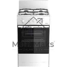 Плита газовая Darina S GM 441 001 W белый/черный, конфорок 4 шт, духовка 50 л, 50 см x 85 см x 51 см