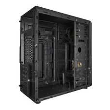 Компьютерный корпус Miditower ExeGate EVO-8227-NPX700 (ATX, БП 700NPX с вент. 12см, 2*USB+1*USB 3.0+HD Audio, черный, 3 вент. RGb, закаленное стекло)