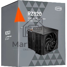Устройство охлаждения (кулер) PcCooler RZ820 Soc-AM5/AM4/1200/1700/1851 черный 4-pin Al+Cu 300W Ret (RZ820-BKNWNX-GL)