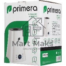 Увлажнитель воздуха Primera HUP-H3150 белый, 35 м², 5 л, ультразвуковой, производительность 300 мл/ч, гигростат, таймер, цифровой дисплей, 3 скорости, электронное управление