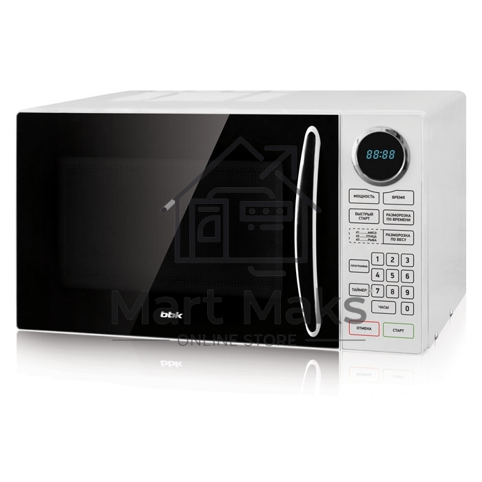 Микроволновая печь BBK 23MWS-916S/BW черный/белый, 23 л, 900 Вт, сенсор