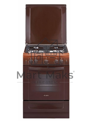 Плита газовая Gefest ПГ 6100-02 0010 коричневый, конфорок 4 шт, духовка 52 л, 60 см x 85 см x 60 см