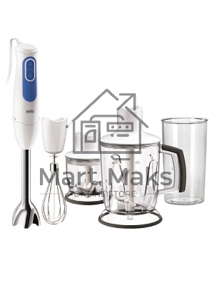 Блендер погружной Braun MQ3045 APERITIVE 700Вт белый/синий