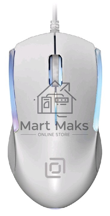 Мышь проводная Oklick 245M белый, 1000 dpi, USB, кнопки - 3