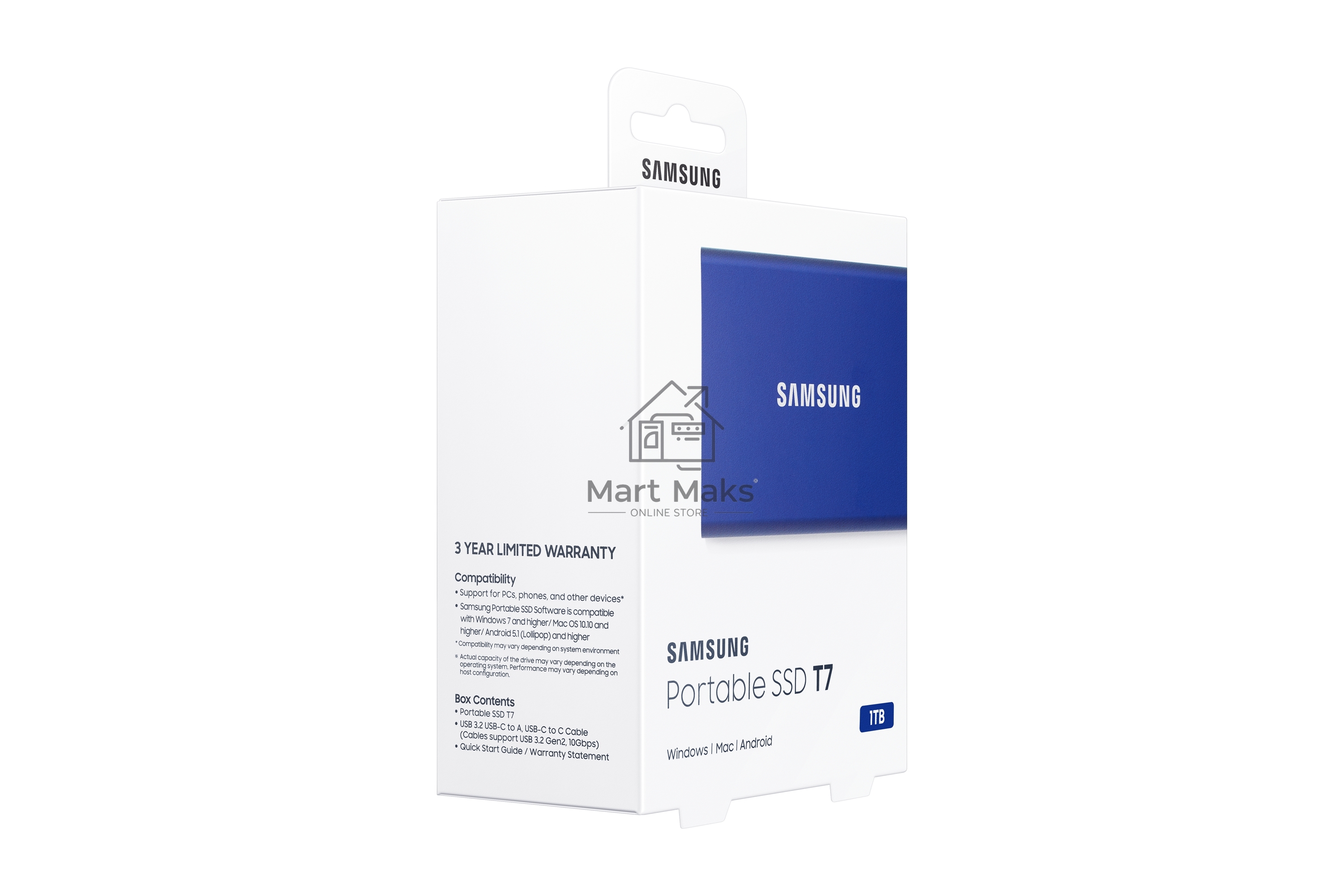 Накопитель SSD Samsung 1Tb USB-C MU-PC1T0H/WW T7 1.8