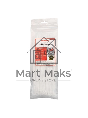 Хомут кабельный Rexant 3.6х250 тройной замок нейл. белый (уп. 100 шт)