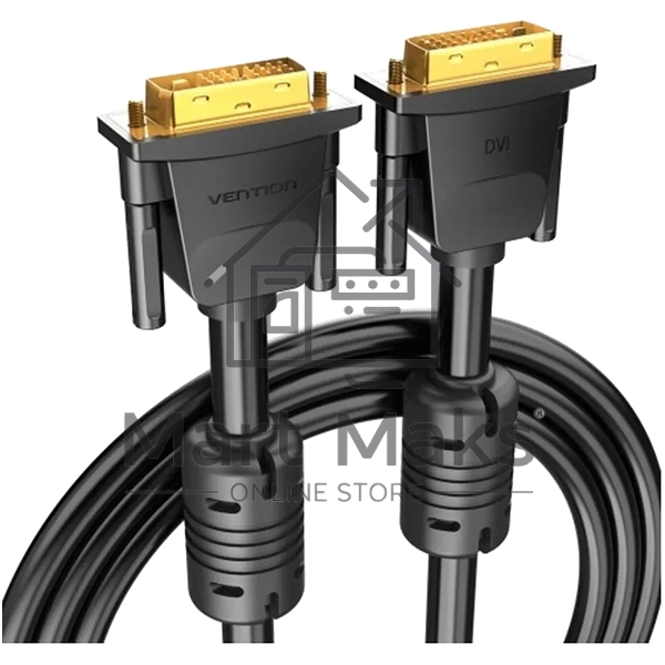 Кабель Vention DVI-I Dual link 24+5M/VGA 15M с ферритовым фильтром - 1.5м.