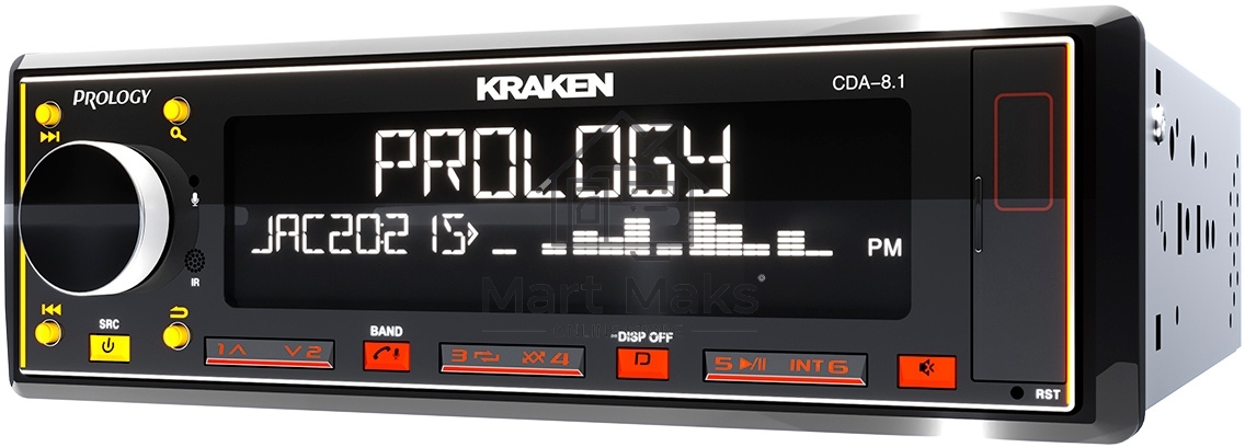 Автомагнитола Prology CDA-8.1 KRAKEN 1DIN 8x65Вт