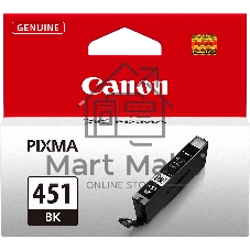Картридж струйный Canon CLI-451Bk (6523B001) черный (337 стр. 7 мл) для Canon PIXMA iP7240/MG6340/MG5440