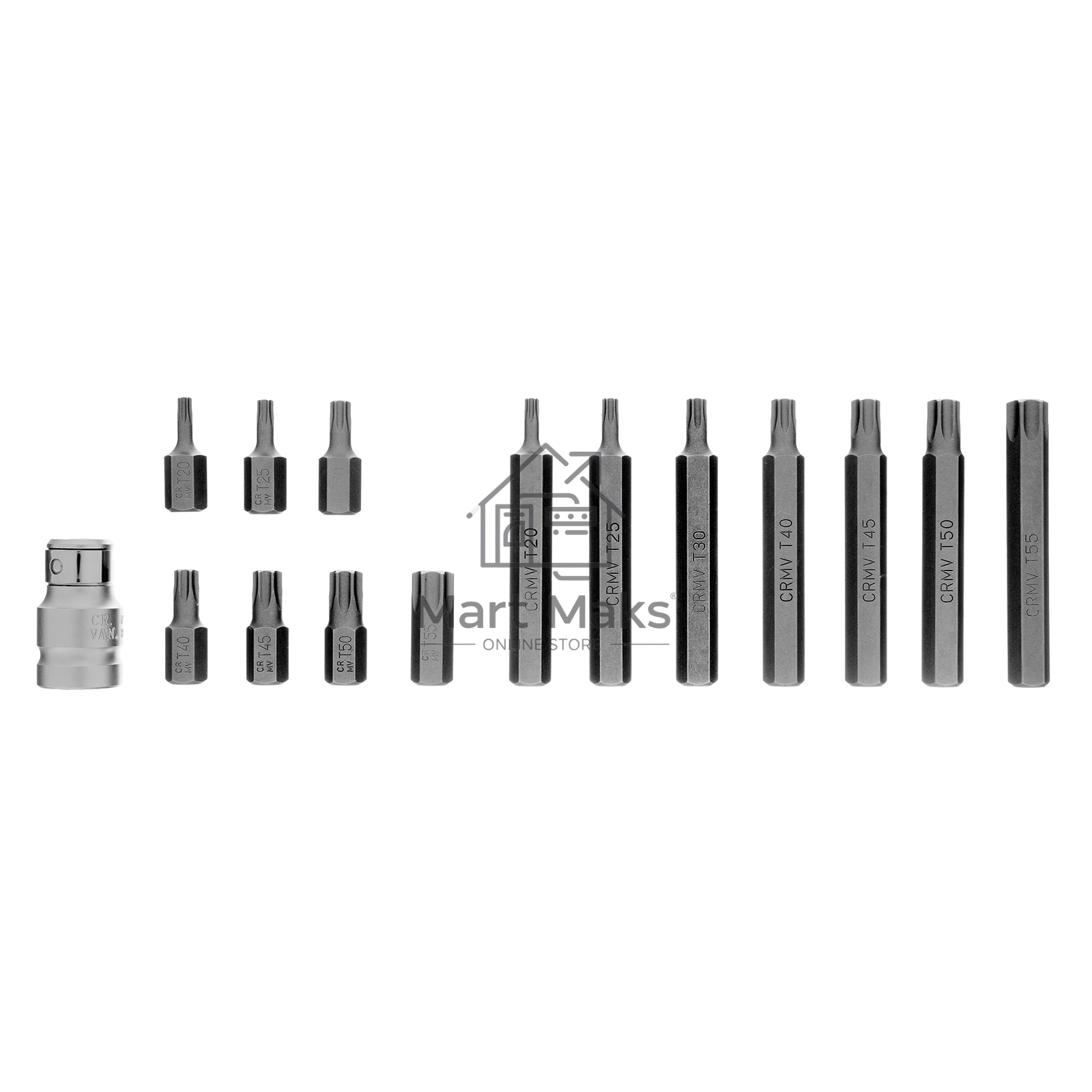 Набор бит TORX, хвостовик-шестигранник, 10 мм, CrV, 15 предм. Stels