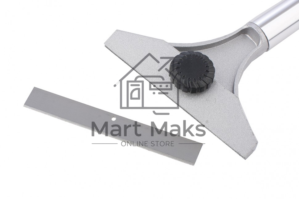 Скребок Matrix 100мм фиксированное лезвие металлическая обрезиненная ручка master