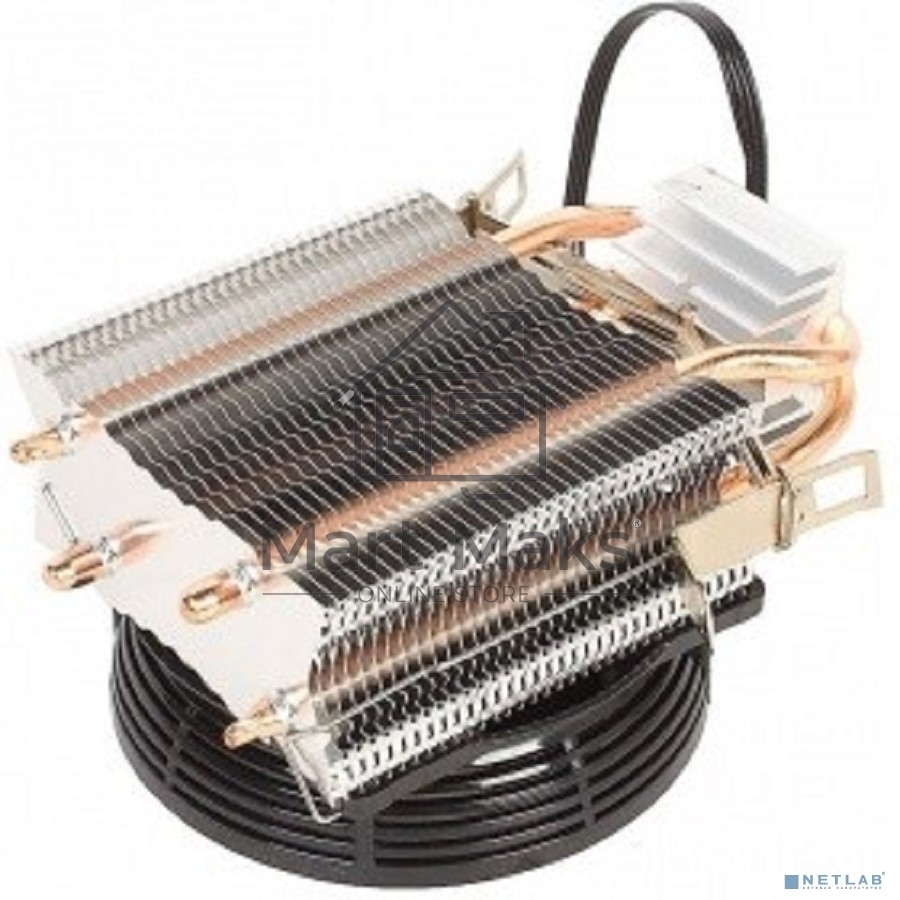 Кулер для процессора AeroCool / Formula Verkho 2 серебристый, 90 мм, алюминий/медь, 2000 об/мин, 25 дБ, 4 pin, 110 Вт, 125 мм