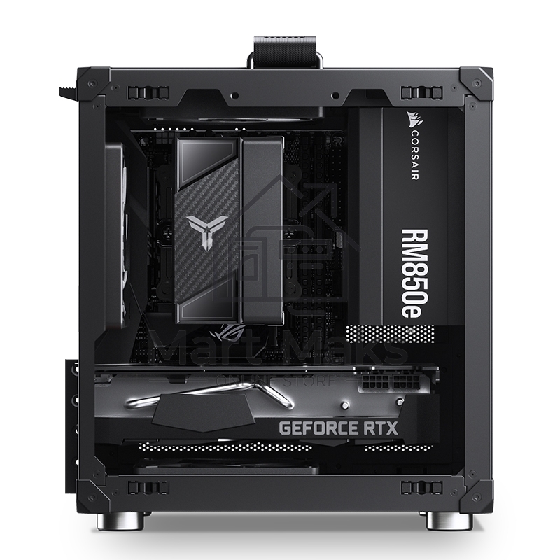 Компьютерный корпус JONSBO C6-ITX Black ITX без БП, боковая панель из закаленного стекла, mini-ITX, черный