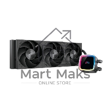 Система охлаждения Water Cooling System PCCooler DE360 MAX BK (300W, 360мм, Black, ARGB Pump, Fans: 3x120мм, 66CFM, 34.3dBA, 2200RPM/Pump height 54мм, 15dBA, 2600RPM, Rad thickness 27мм/S: 1851, 1700, 1200, 115X, AM5, AM4, AM3)