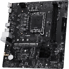 Материнская плата MSI PRO H610M-B, LGA1700, Intel H610, 2xDDR5, 4xSATA, 1xM.2, 1xPCIe 4.0 x16, DisplayPort, HDMI, 1x1Gb LAN, 3x3.5 мм, 7.1, microATX
