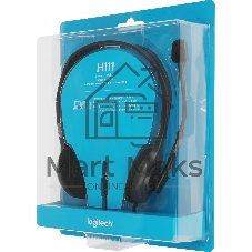 Гарнитура Logitech H111 чёрный, проводная, 3.5 мм