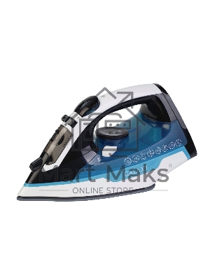 Утюг беспроводной Galaxy GL 6151, белый с голубым, паровой, 2200 Вт, функции: автоотключение, самоочистка, антикапля, антинакипь, функция увлажнения, вертикальное отпаривание, индикатор нагрева, защита от перегрева, резервуар для воды 320 мл, керамическое