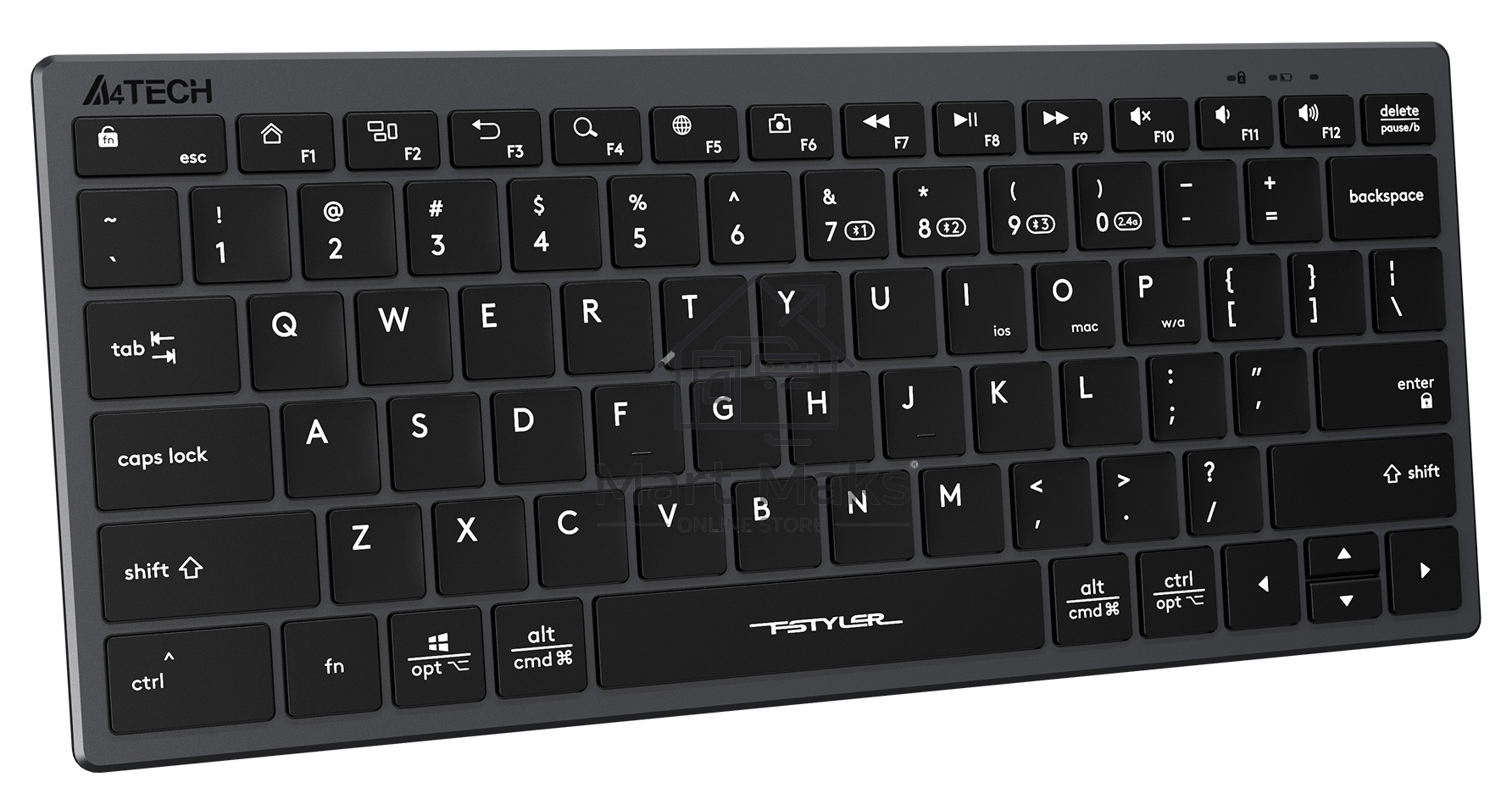 Клавиатура A4Tech Fstyler FBX51C серый USB беспроводная BT/Radio slim Multimedia