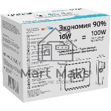 Прожектор светодиодный Elementary 10W 845lm 4000К 200-240V IP65 черный LED