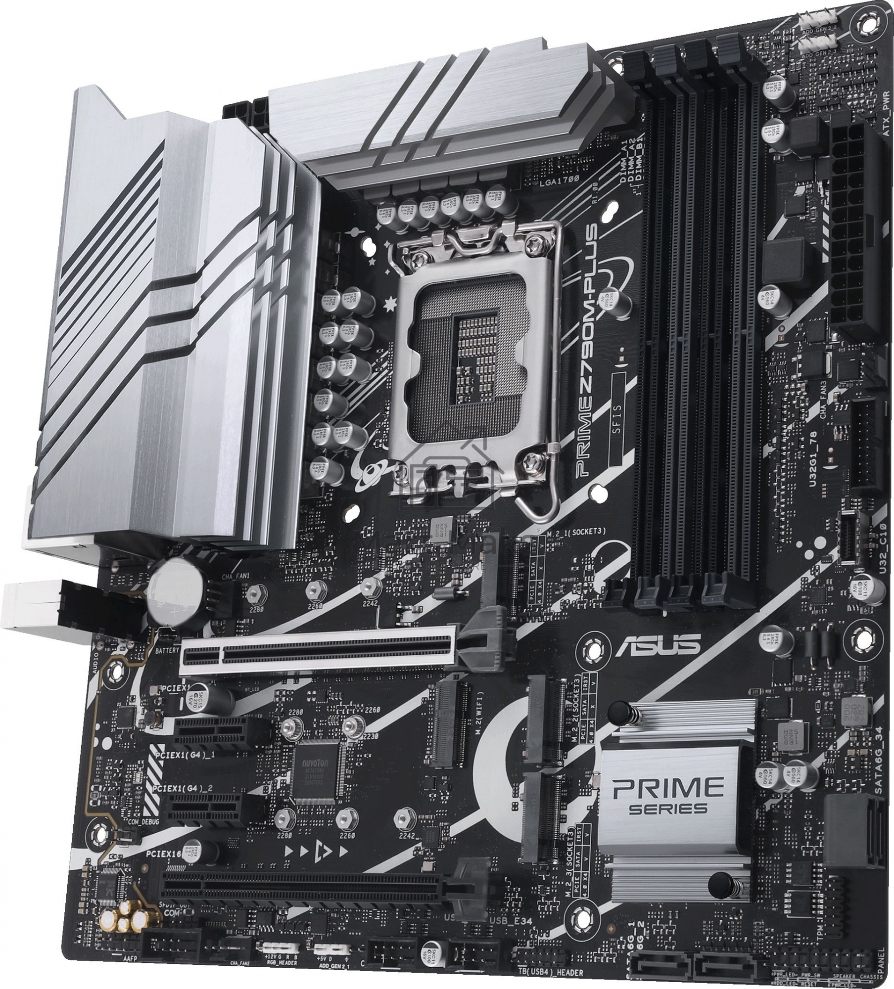 Материнская плата ASUS PRIME Z790M-PLUS, LGA 1700, Intel Z790, 4xDDR5, 4xSATA, 3xM.2, 1xPCIe 4.0 x4, 1xPCIe 5.0 x16, 2xPCIe x1, 1xDP, 1xHDMI, 1x 1Gb LAN, 1xUSB-C 3.2 Gen 2x2, 1xUSB 3.2 Gen 2, 4xUSB 3.2 Gen 1, 2xUSB 2.0, 3x3.5 мм, 7.1, mATX