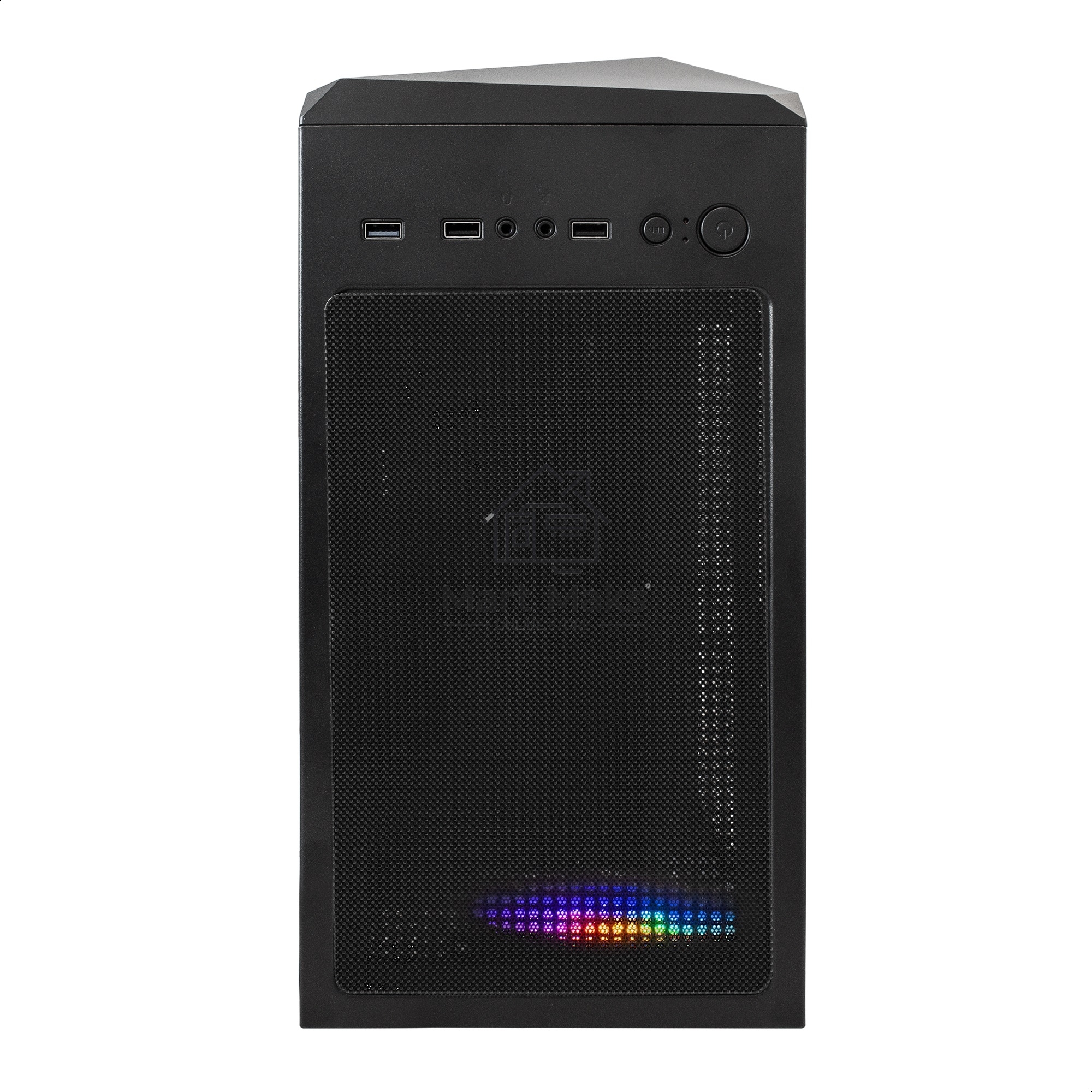 Компьютерный корпус Miditower ExeGate EVO-8225-EVO800 (ATX, БП EVO800RGb с вент. 12см, 2*USB+1*USB 3.0, черный, 2 вент. с RGb подсветкой и полоса на передней панели, боковая панель - закаленное стекло)