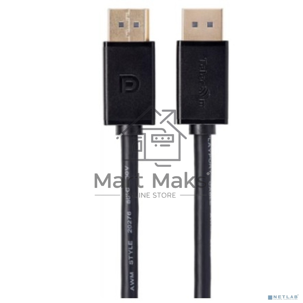 Кабель соединительный DP-DP 1.2V 4K@60Hz 1.5м, медь, Telecom TCG715-1.5M