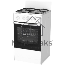 Плита газовая Darina S GM 441 001 W белый/черный, конфорок 4 шт, духовка 50 л, 50 см x 85 см x 51 см